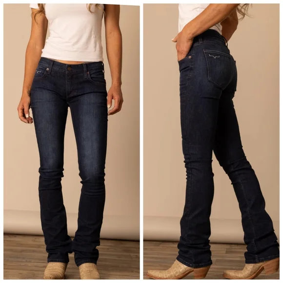 Kimes Ranch Audrey Bootcut Jeans Dark Wash Western USA Made 8x34 J1863 - Picture 3 of 9